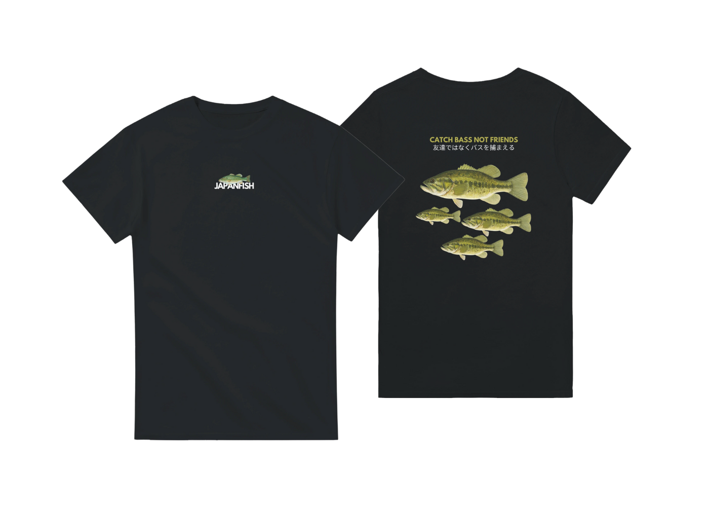T-shirt Model Catch Bass Not Friends Japanfish