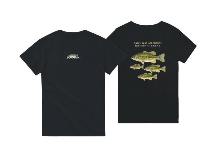 T-shirt Model Catch Bass Not Friends Japanfish