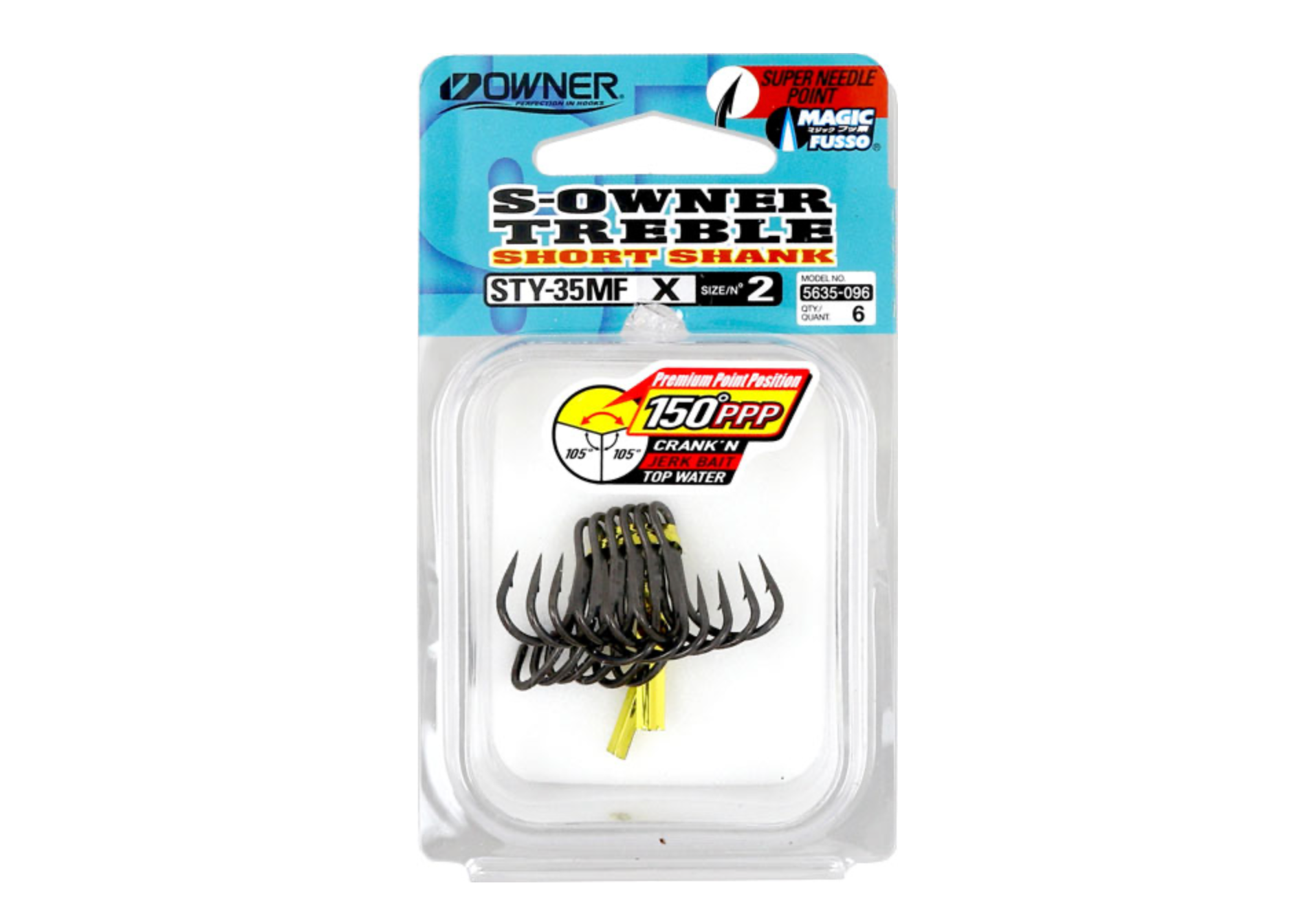 Owner hameçon Treble Short Shank STY-35MF