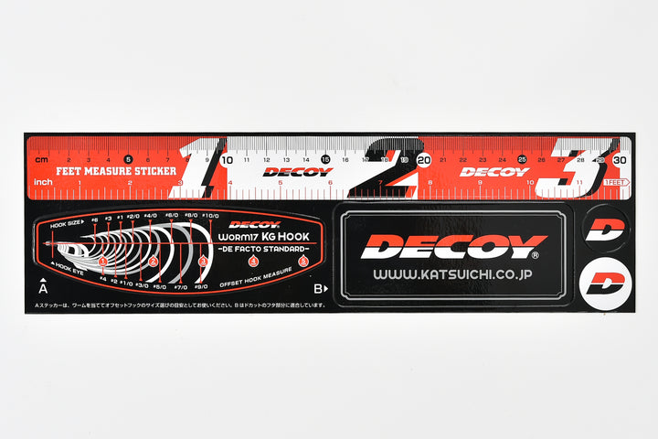 Decoy DA-7 Measure Sticker 30 Red- JapanFish