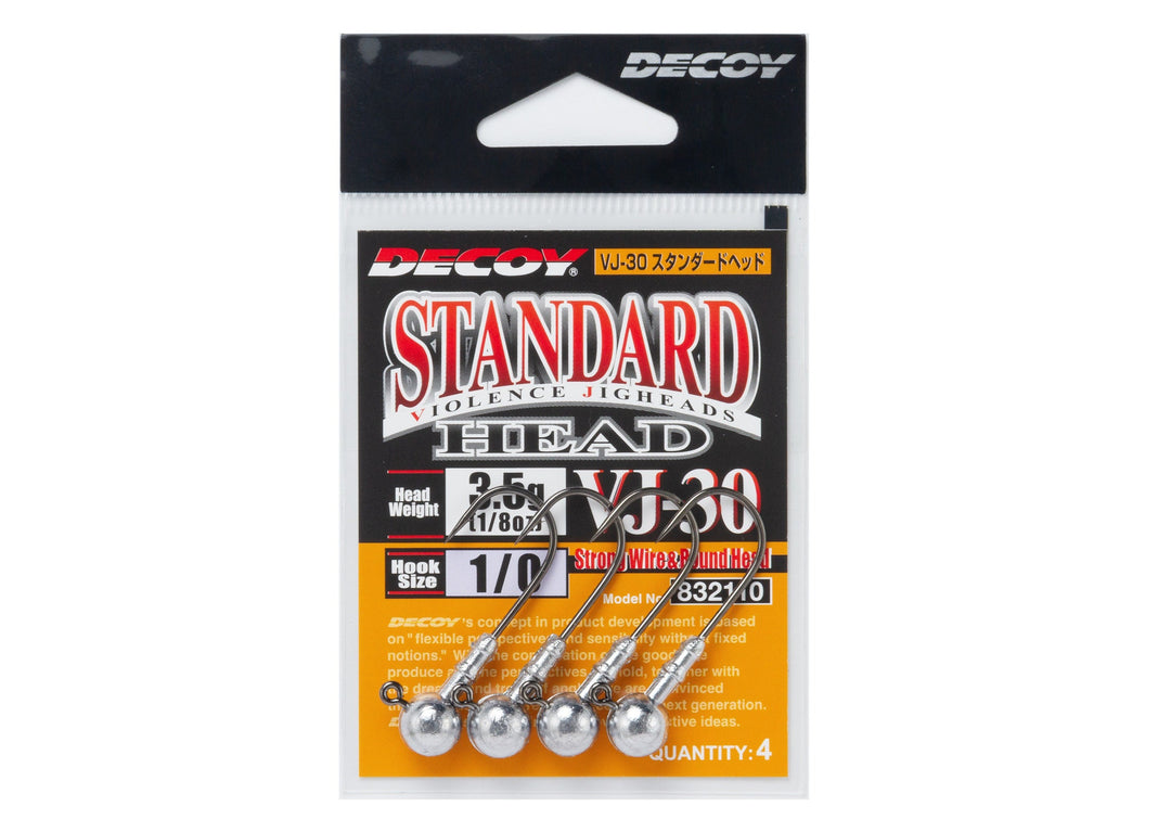 Tête plombée Decoy VJ-30 Standard Head carnassiers tp ronde
